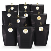 KOHMUI Advent Calendar for Filling, 24 Christmas Calendar Paper Bags for DIY Crafts, Gift Bags to Fill Yourself, Elegant Black